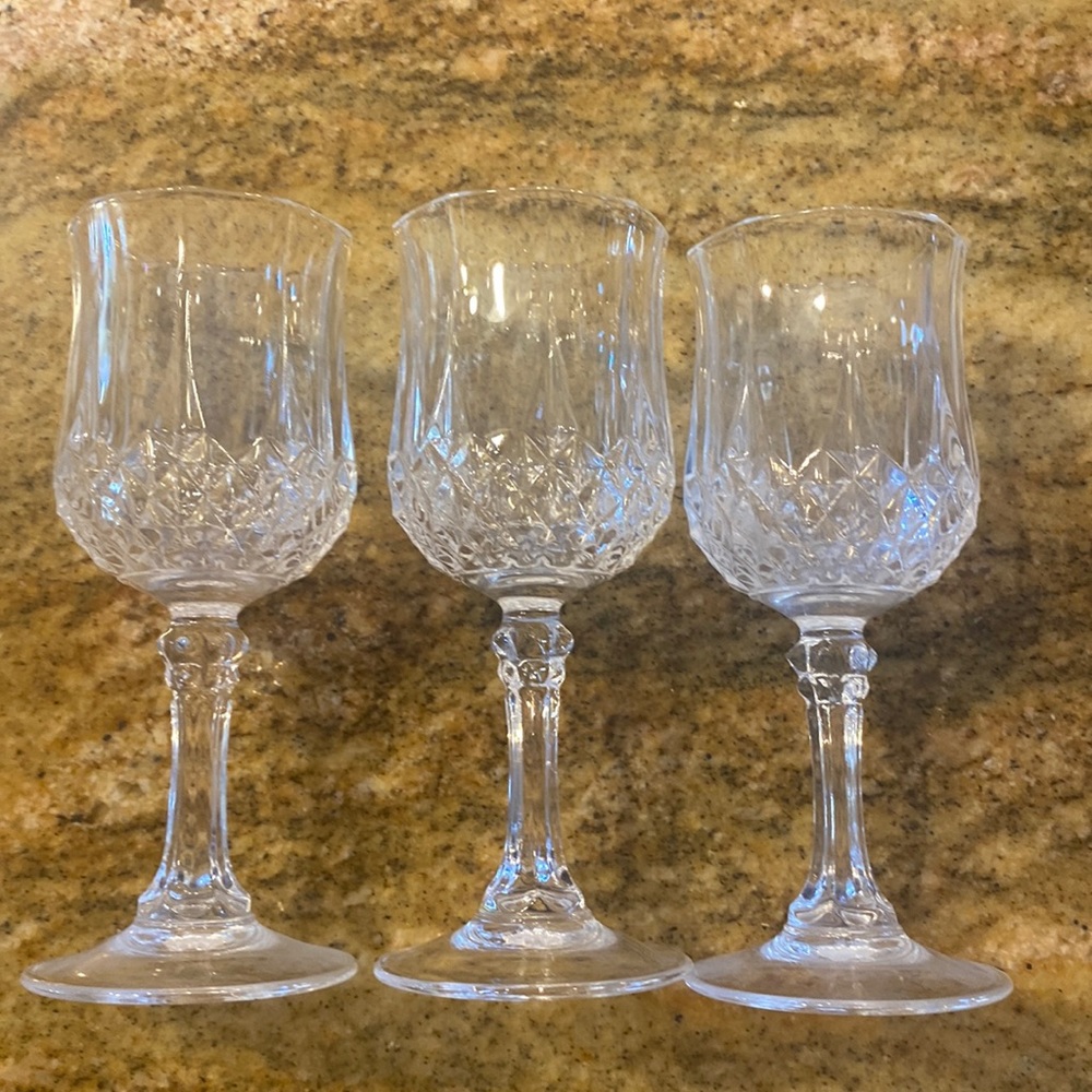 Crystal cordial glasses set of 3